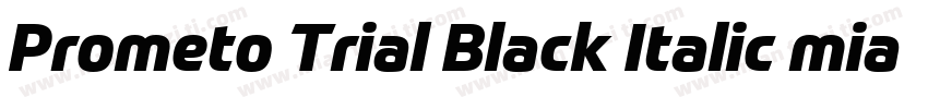 Prometo Trial Black Italic mianfeiz字体转换